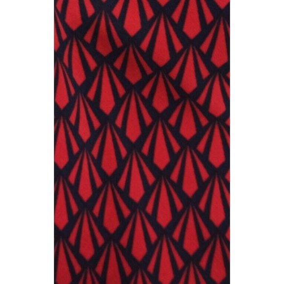 LANVIN Black Geometric Silk Tie FRANCE 58\